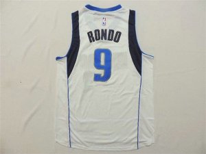 Maillot De Basket Dallas Mavericks Rajon Rondo 9 Tissus Sportif Fans Edition Blanc
